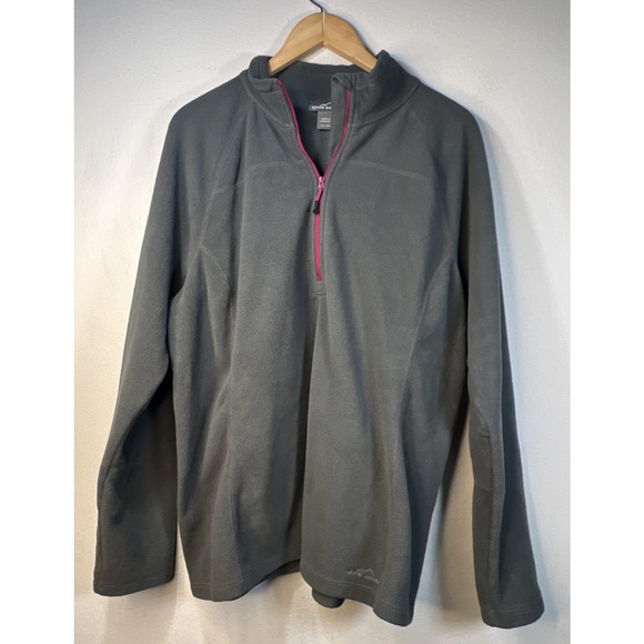 Eddie Bauer Women’s Size XXL Gray 3/4 Zip Fleece Jacket 2XL - Picture 1 of 6